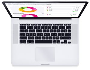 Overhead image of laptop